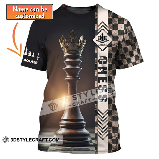 Unisex Shirt, Custom Name Chess T-Shirt, Chess Game King Shirt style option 1