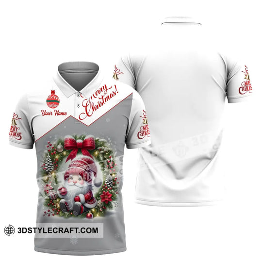 Unisex Shirt, Custom Name Christmas Shirt, Christmas Polo Long Sleeve, Merry Christmas T-Shirt style option 4