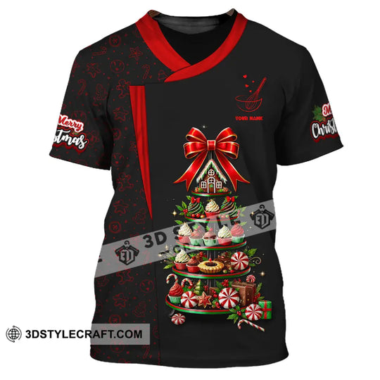 Unisex Shirt, Custom Name Christmas Tree Shirt, Christmas Polo Long Sleeve Shirt, Christmas Gift style option 2