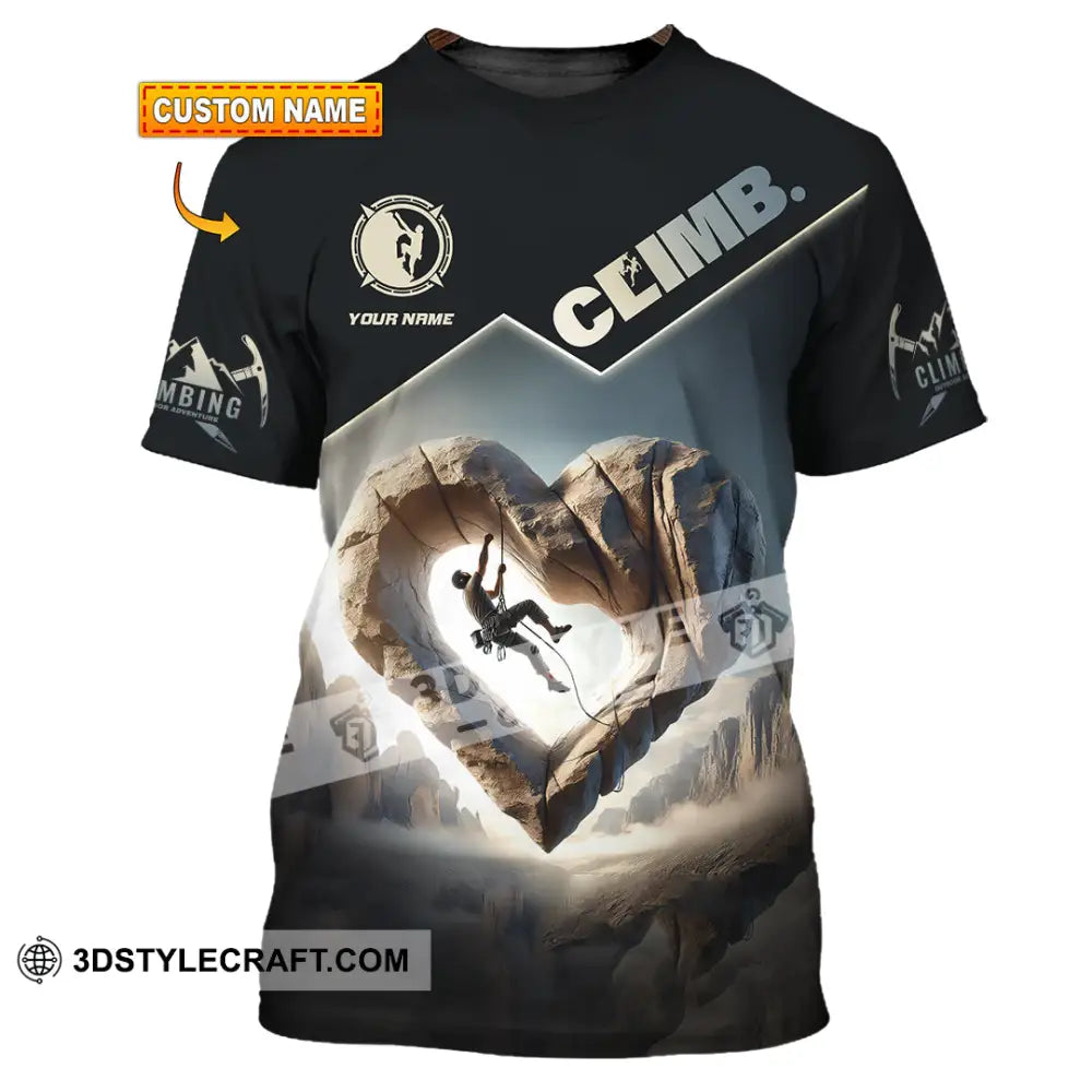 Unisex Shirt Custom Name Climb Long Sleeve T-Shirt T-Shirt