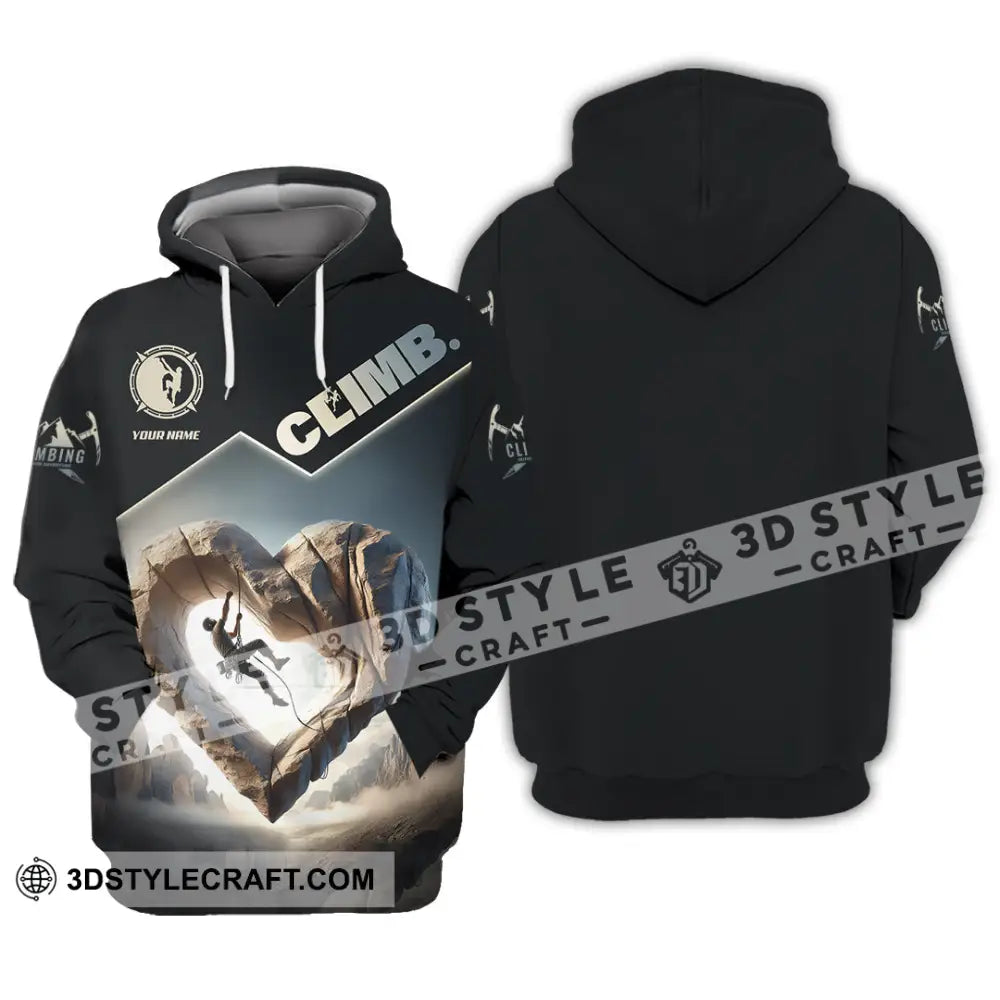 Unisex Shirt Custom Name Climb Long Sleeve T-Shirt Hoodie / S T-Shirt