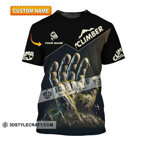 Unisex Shirt, Custom Name Climbing Shirt, Gift for Climbing Lover style option 1