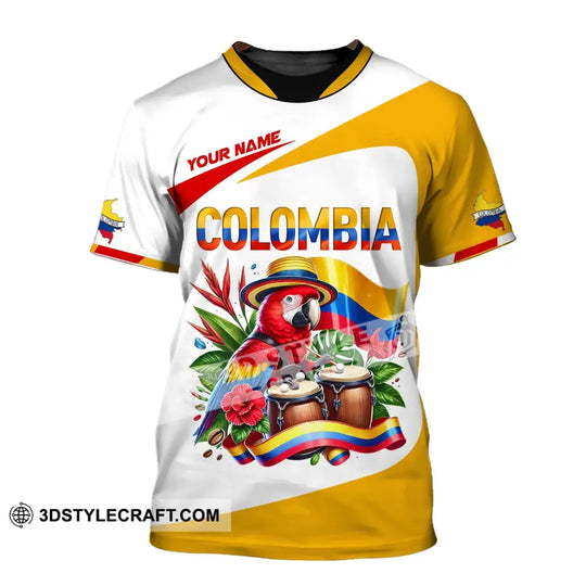 Unisex Shirt, Custom Name Colombia Shirt, Gift for Colombia Lover style option 2