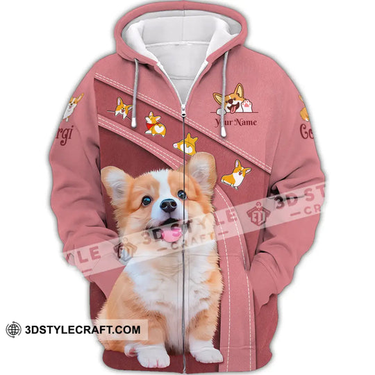 Unisex Shirt, Custom Name Corgi Shirt, Corgi Hoodie Shirt Polo Long Sleeve, Corgi Lover Shirt style option 2