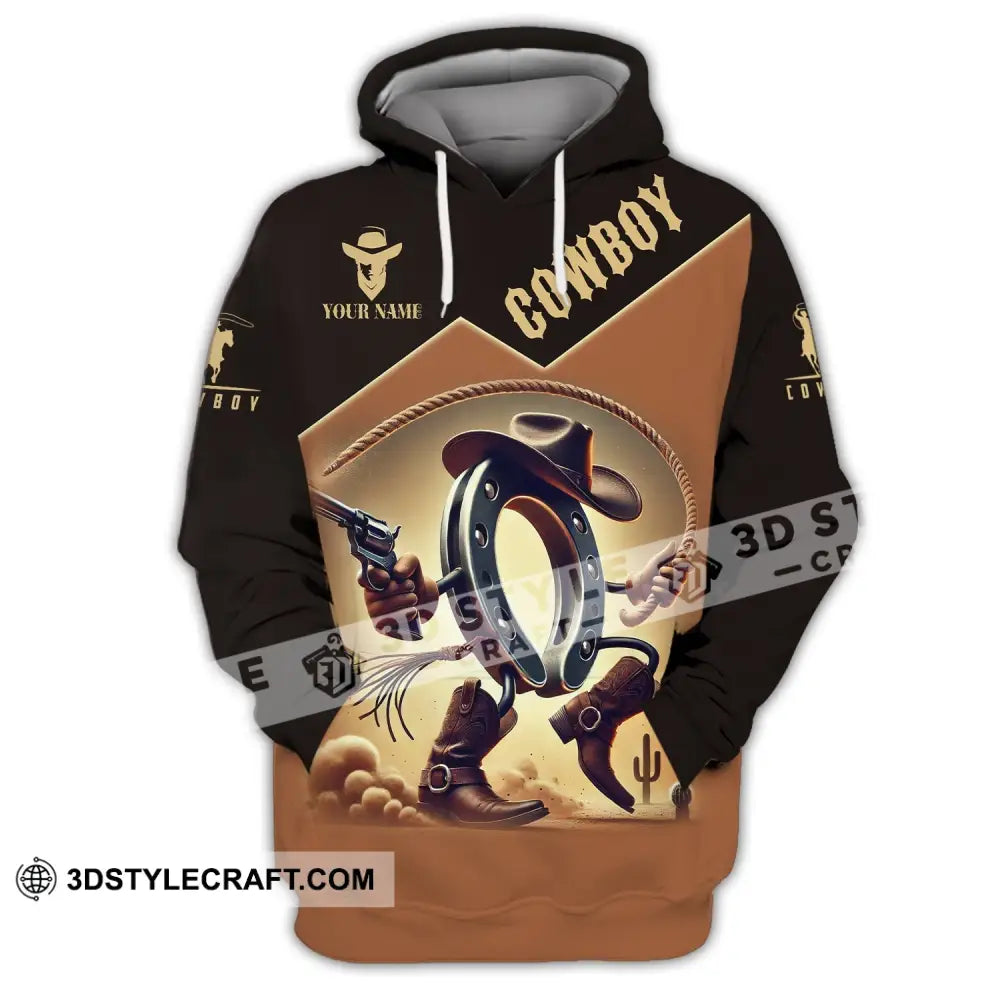 Unisex Shirt Custom Name Cowboy Lover T-Shirt Hoodie / S T-Shirt