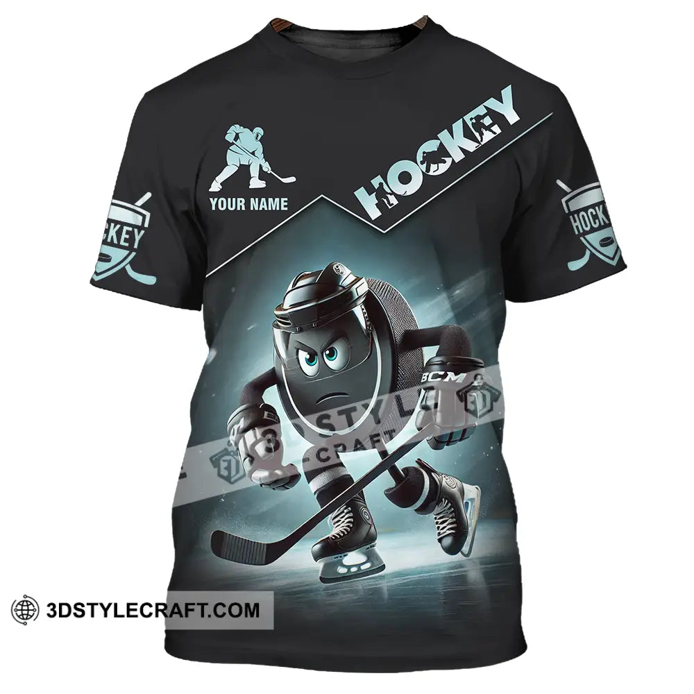 Unisex Shirt - Custom Name Dark Hockey T-Shirt / S T-Shirt