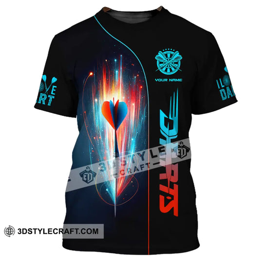 Unisex Shirt, Custom Name Dart Shirt, Darts T-Shirt, Gift for Darts Lover, Darts Gamer T-Shirt style option 2