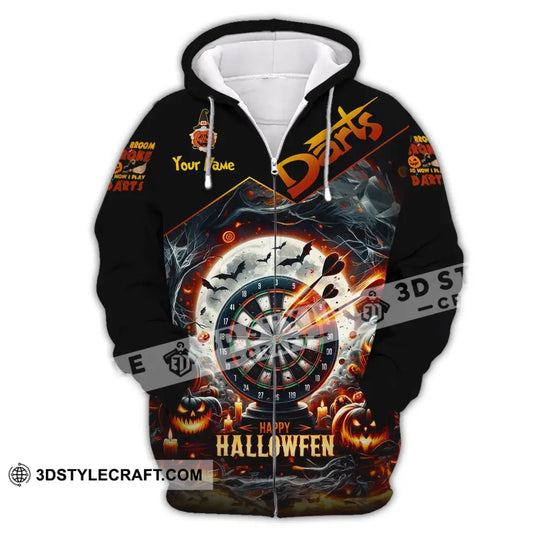 Unisex Shirt, Custom Name Dart Shirt, Halloween Darts T-Shirt, Gift for Darts Lover, Darts Gamer T-Shirt style option 3