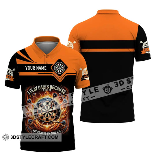 Unisex Shirt, Custom Name Darts Shirt, Dart Lover Hoodie Shirt Polo Long Sleeve Shirt style option 3