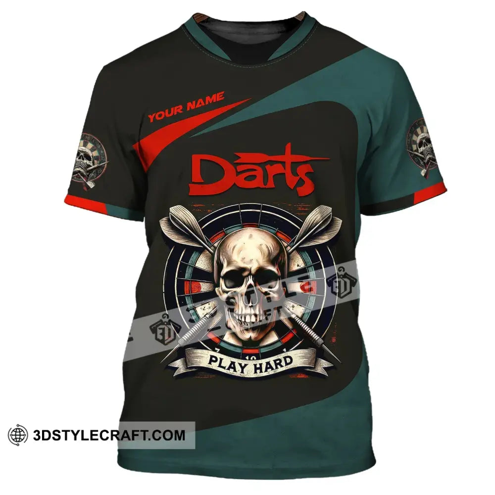 Unisex Shirt Custom Name Darts Polo Long Sleeve Lover Gift T-Shirt / S