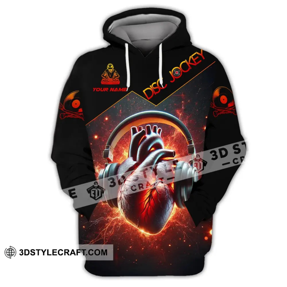 Unisex Shirt Custom Name Disc Jockey Dj Hoodie Polo Long Sleeve / S T-Shirt