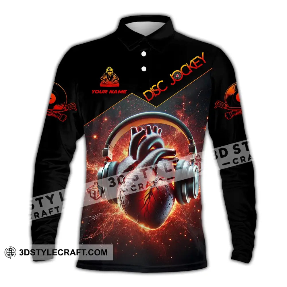 Unisex Shirt Custom Name Disc Jockey Dj Hoodie Polo Long Sleeve / S T-Shirt