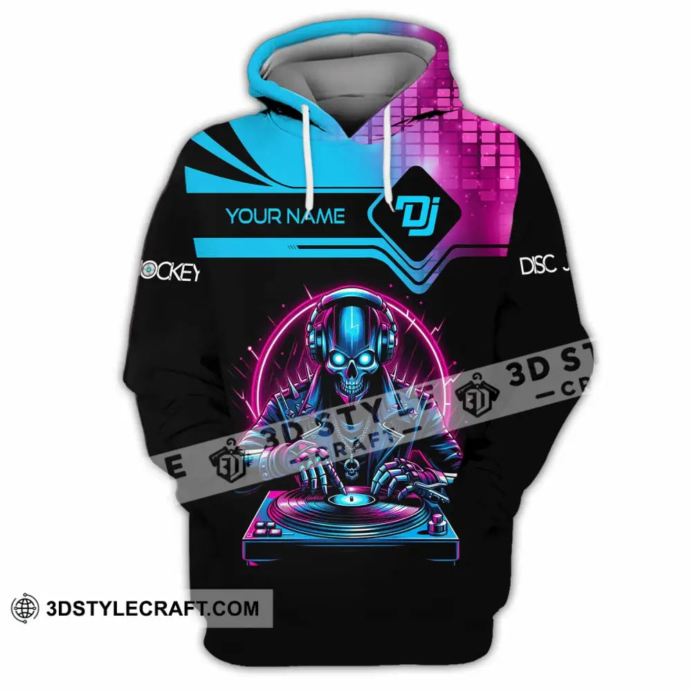 Unisex Shirt Custom Name Disc Jockey Dj Hoodie Polo Long Sleeve / S T-Shirt