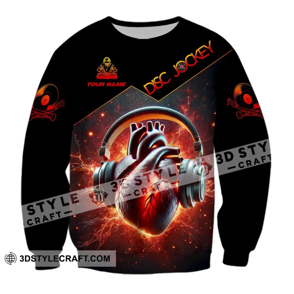 Unisex Shirt Custom Name Disc Jockey Dj Hoodie Polo Long Sleeve / S T-Shirt