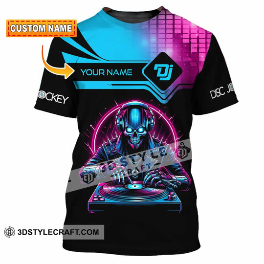 Unisex Shirt, Custom Name Disc Jockey Shirt, DJ Hoodie Shirt Polo Long Sleeve Shirt style option 1