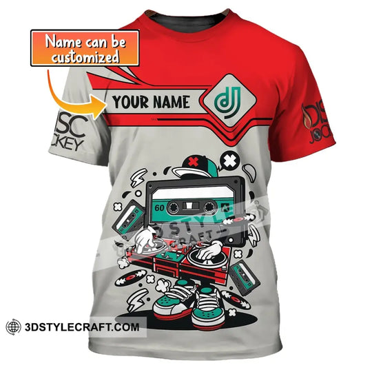 Unisex Shirt, Custom Name Disc Jockey Shirt, DJ Shirt, DJ Hoodie Shirt Polo Long Sleeve style option 1