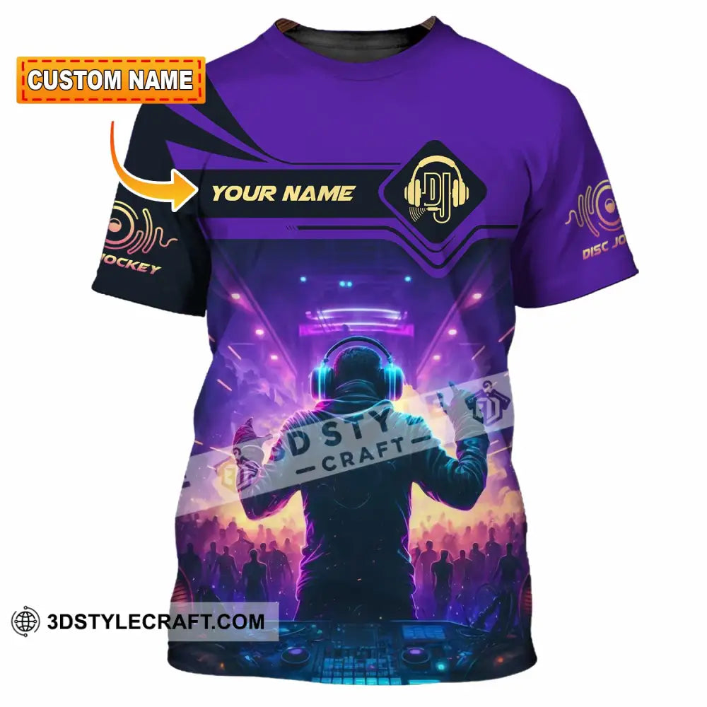 Unisex Shirt Custom Name Disc Jockey Dj Hoodie Polo Long Sleeve T-Shirt