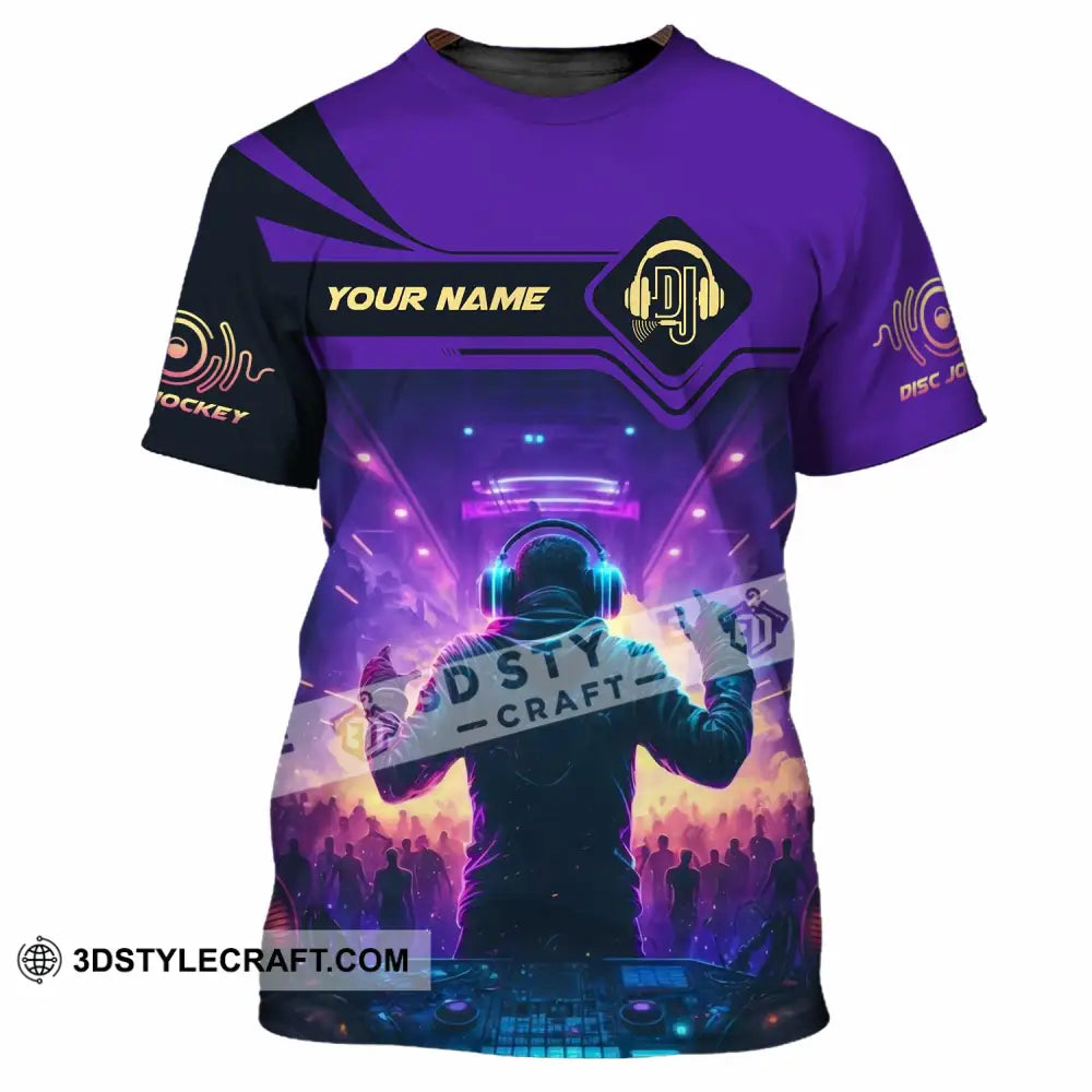 Unisex Shirt Custom Name Disc Jockey Dj Hoodie Polo Long Sleeve T-Shirt / S T-Shirt
