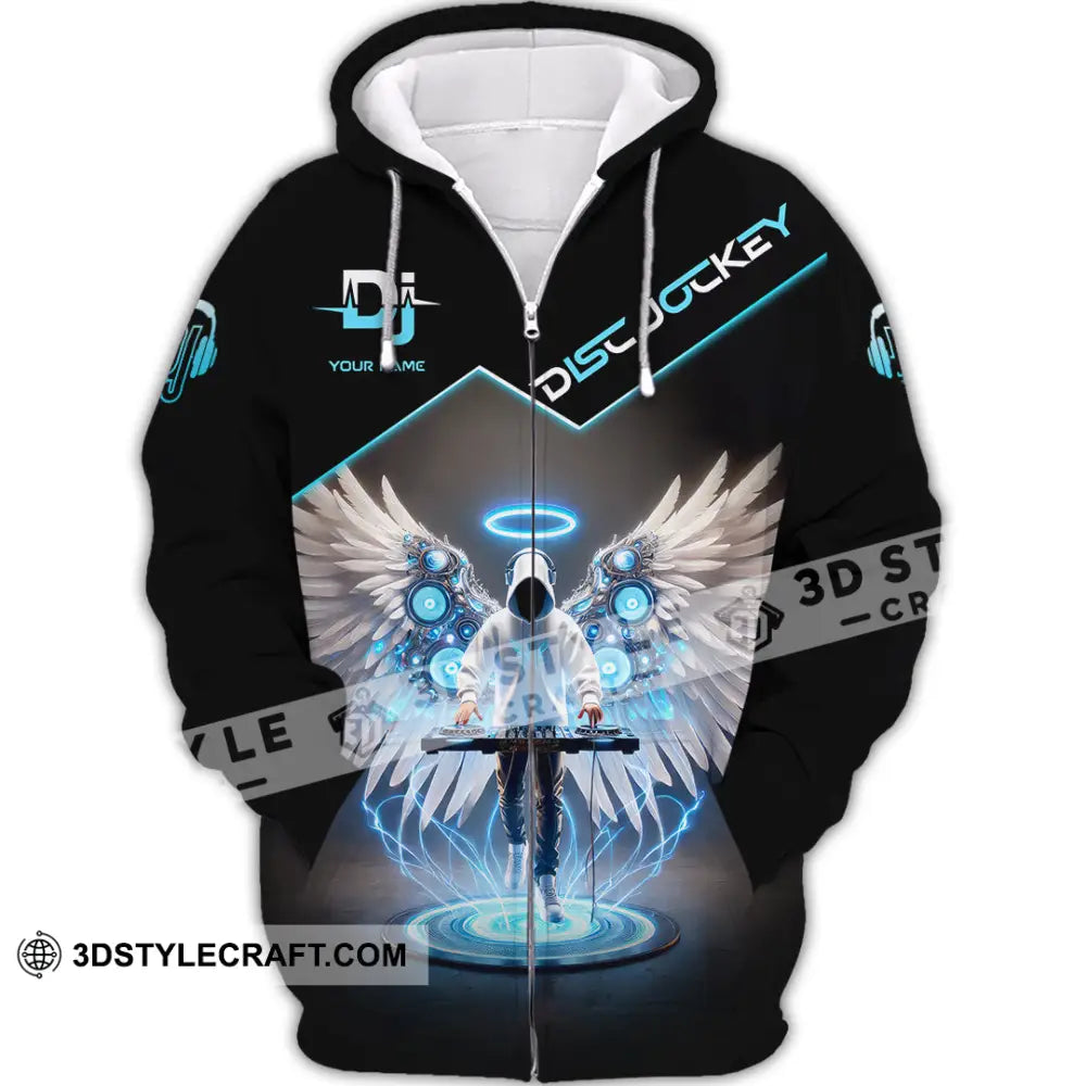 Unisex Shirt Custom Name Disc Jockey Gift For Dj Zipper Hoodie / S T-Shirt