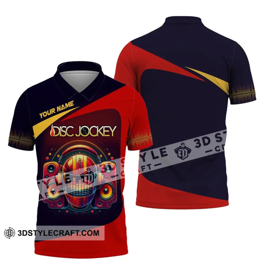 Unisex Shirt, Custom Name Disc Jockey Shirt, Music Heart Shirt, DJ Hoodie Shirt Polo Long Sleeve style option 4