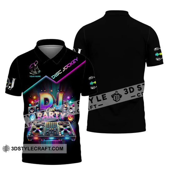 Unisex Shirt, Custom Name Disc Jockey Shirt, Disc Jockey Polo Long Sleeve Shirt, DJ Gift style option 4