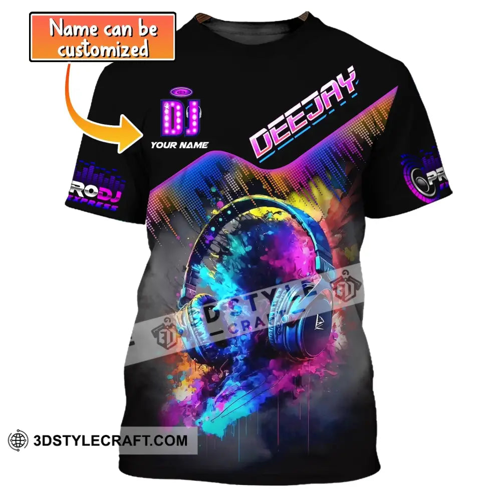 Unisex Shirt Custom Name Disc Jockey T-Shirt Deejay Gift For Dj