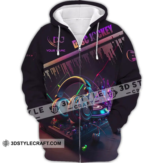 Unisex Shirt, Custom Name Disc Jockey T-Shirt, Gift For DJ, Music Lover Shirt style option 3