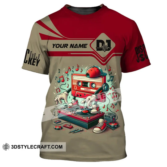Unisex Shirt, Custom Name Disc Jockey T-Shirt, Music Lover Gift, Gift For DJ style option 2