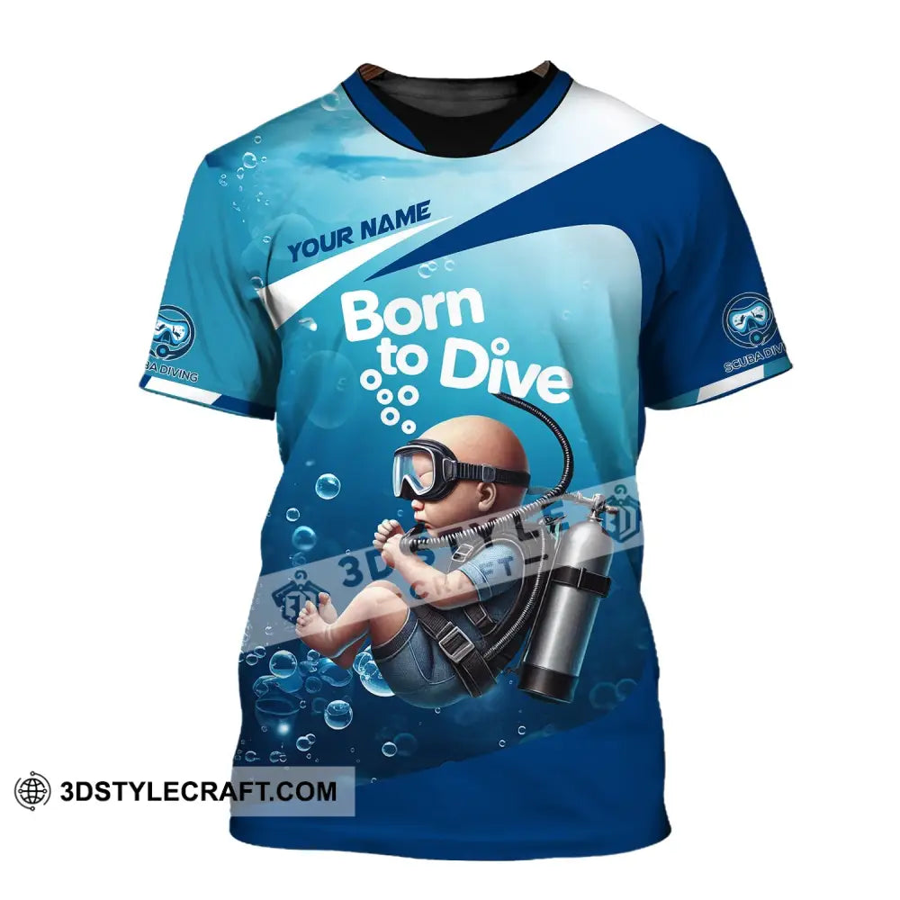 Unisex Shirt Custom Name Diving Love T-Shirt / S T-Shirt