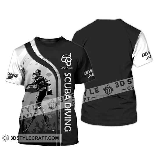 Unisex Shirt - Custom Name Diving T-Shirt - Personalized Scuba Diving Shirt - Dive Tee style option 3