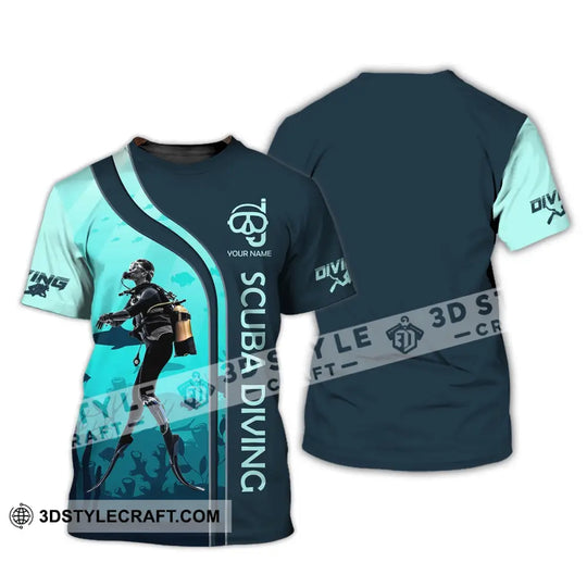 Unisex Shirt - Custom Name Diving T-Shirt - Personalized Scuba Diving Shirt - Dive Tee style option 3
