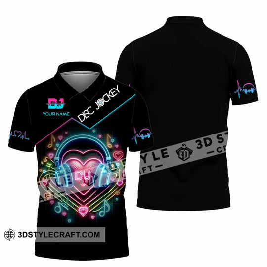 Unisex Shirt, Custom Name DJ Shirt, DJ Hoodie Shirt Polo Long Sleeve Shirt style option 4