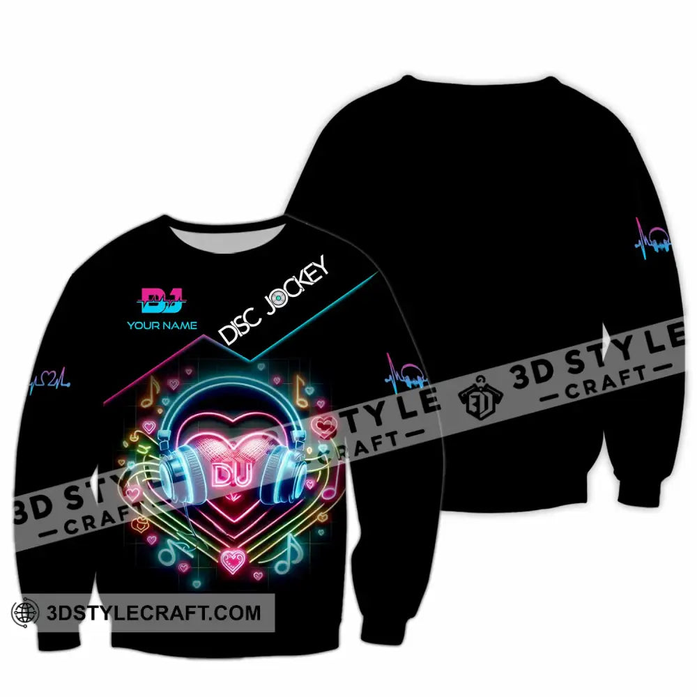 Unisex Shirt Custom Name Dj Hoodie Polo Long Sleeve / S T-Shirt