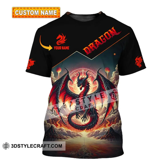 Unisex Shirt, Custom Name Dragon Shirt, Dragon T-Shirt Hoodie Long Sleeve Shirt style option 1