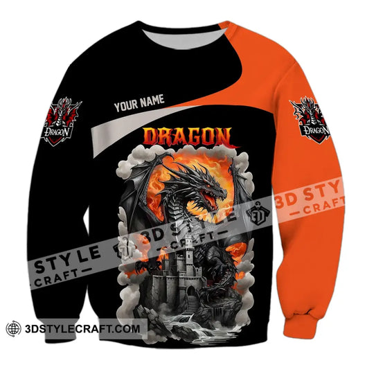 Unisex Shirt, Custom Name Dragon Shirt, Dragon T-Shirt Hoodie Long Sleeve Shirt style option 4