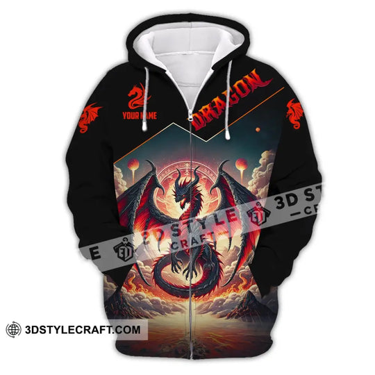 Unisex Shirt, Custom Name Dragon Shirt, Dragon T-Shirt Hoodie Long Sleeve Shirt style option 3