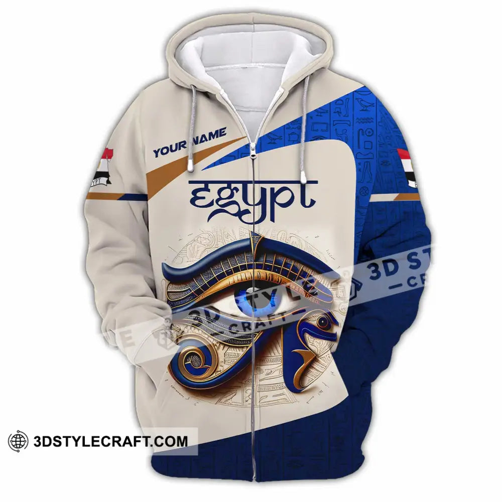 Unisex Shirt Custom Name Egypt Lover Gift Zipper Hoodie / S T-Shirt