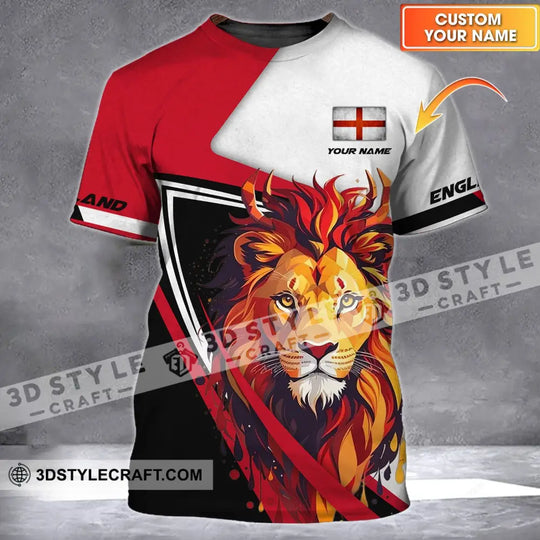 Unisex Shirt - Custom Name Shirt - England Lion Name Clothing style option 1