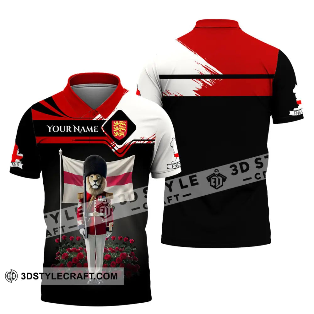 Unisex Shirt Custom Name England Lover Gift Polo / S T-Shirt