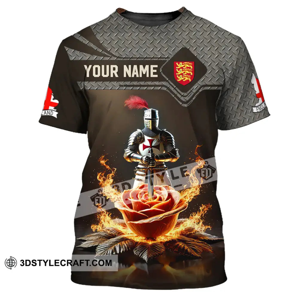 Unisex Shirt Custom Name England Lover Gift T-Shirt / S T-Shirt