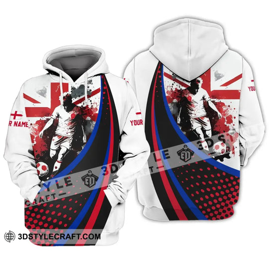Unisex Shirt - Custom Name England National Team Red And White Color Shirt style option 2