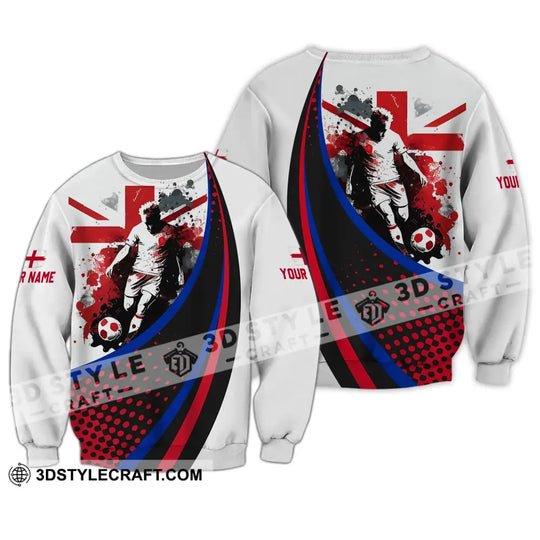 Unisex Shirt - Custom Name England National Team Red And White Color Shirt style option 3