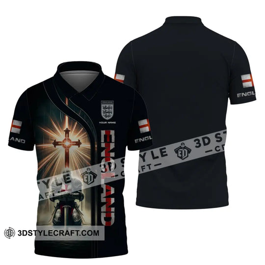 Unisex Shirt, Custom Name England Shirt, United Kingdom Polo Long Sleeve, English Shirt style option 4