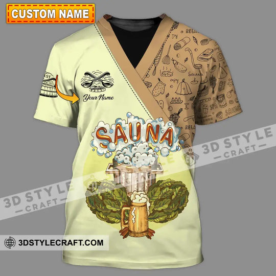 Unisex Shirt - Custom Name Shirt Enjoy Sauna style option 1