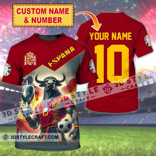 Unisex Shirt, Custom Name Espana Football Polo Shirt, Euro 2024 Espana Football Hoodie Long Sleeve Shirt style option 1