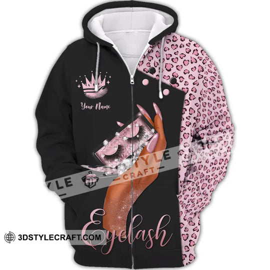 Unisex Shirt - Custom Name Eyelash Shirt style option 2