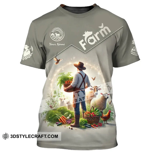 Unisex Shirt, Custom Name Farmer Shirt, Farmer Long Sleeve Polo Shirt style option 2
