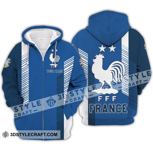 Unisex Shirt - Custom Name FFF France Team Shirt style option 3