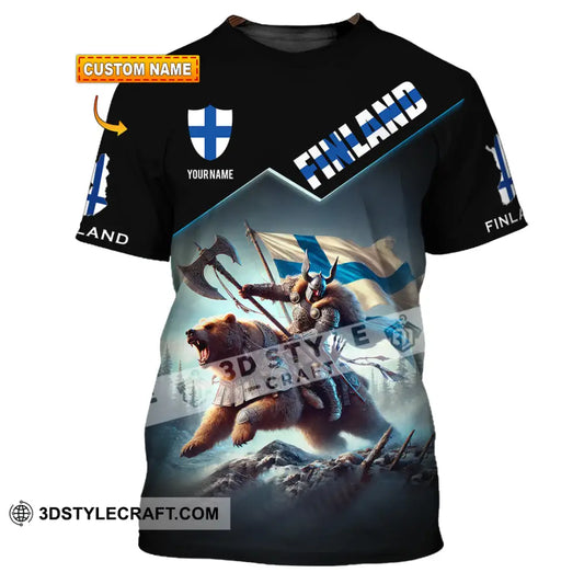 Unisex Shirt Custom Name Finland T-Shirt Lover Gift T-Shirt