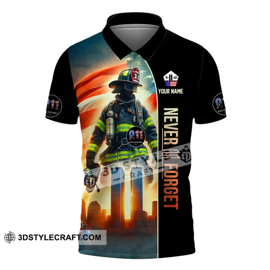 Unisex Shirt, Custom Name Firefighter Shirt, Firefighter Memorial, Fallen Firefighters 911 Memorial T-Shirt style option 4
